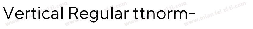 Vertical Regular ttnorm字体转换